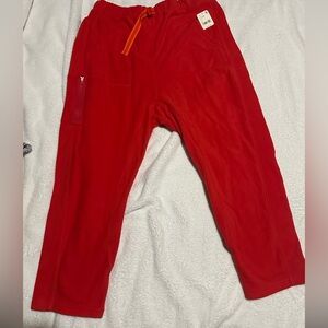 Womens Red Fleece Pants